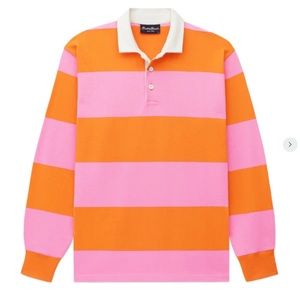 NWT Rowing Blazers Jagger Stripe Rugby Unisex (Men’s XS) Pink/Orange